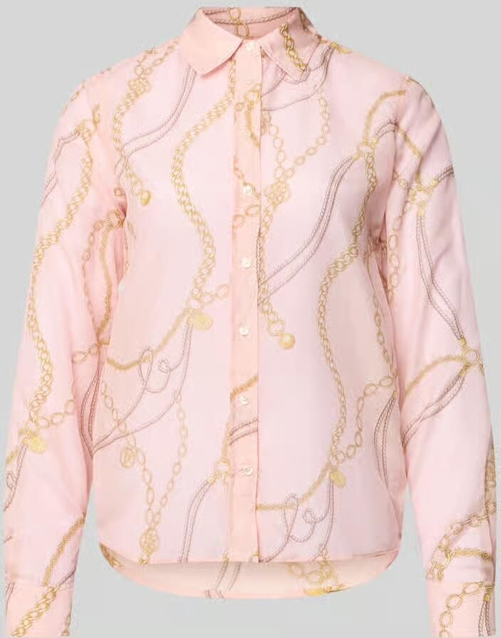 Gant Blouse met zijdege en kentkraag - Foto 2