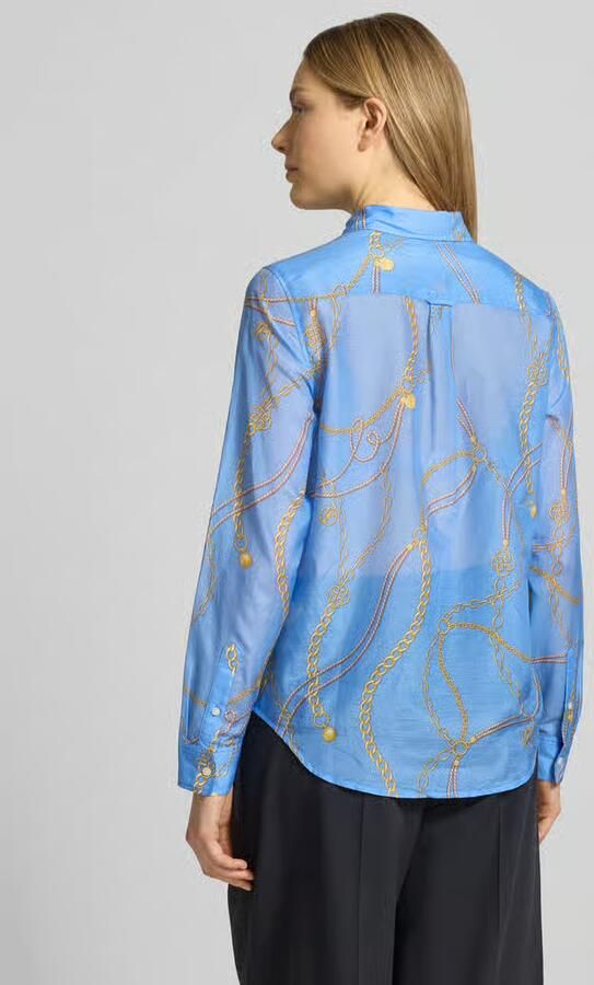 Gant Blouse met zijdege en kentkraag
