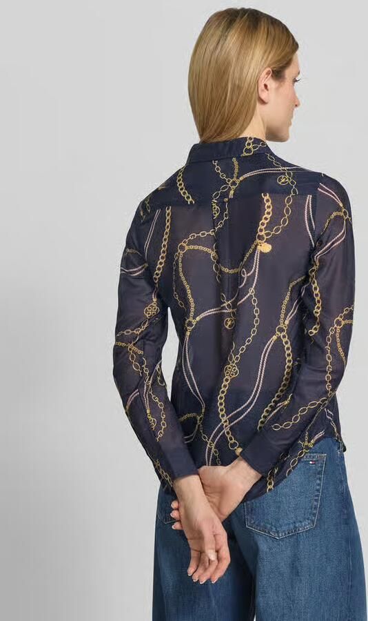 Gant Blouse met zijdege en kentkraag