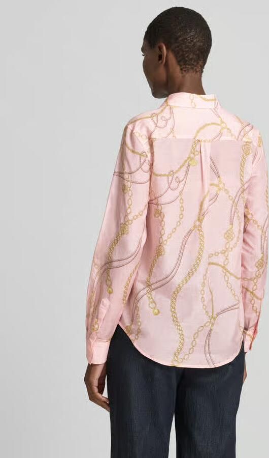 Gant Blouse met zijdege en kentkraag - Foto 4