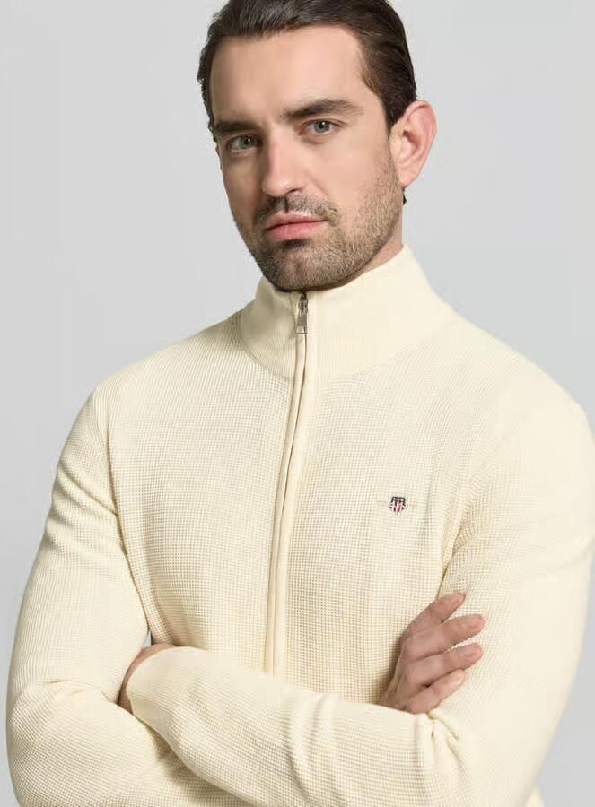 Gant Cardigan met tweewegritssluiting en labelstitching - Foto 2