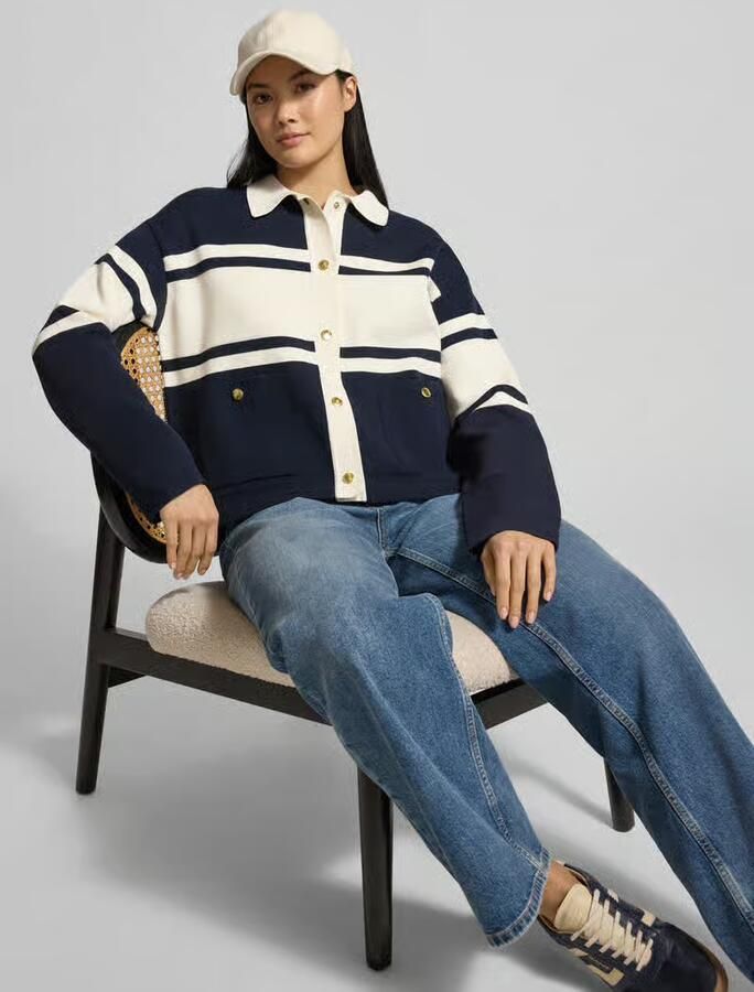 Gant Donkerblauwe polo met lange mouwen en 2 knopen Blue - Foto 10