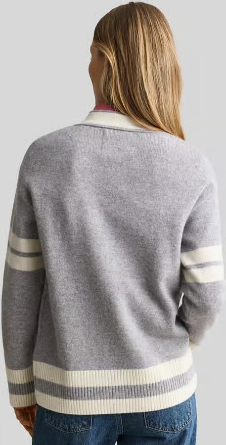 Gant Cardigan van wol met gestikt logo - Foto 2