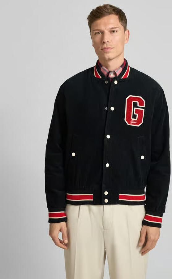 Gant College-jack van corduroy met labeldetail - Foto 2