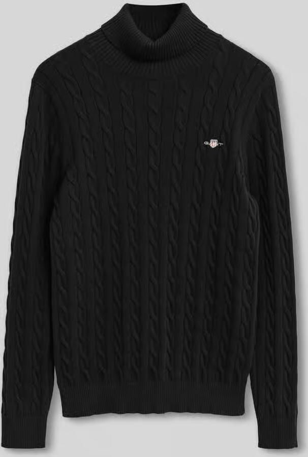 Gant Stijlvolle Cotton Cable Turtle Neck Blue Heren