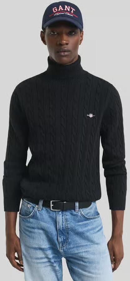 Gant Gebreide pullover met ribboorden - Foto 3