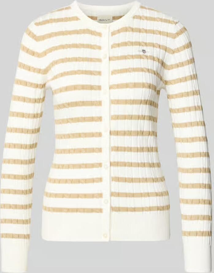 Gant slim fit poloshirt met labelstitching