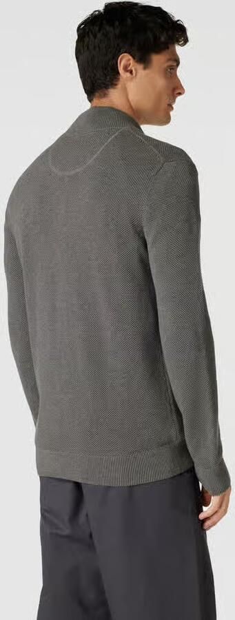 Gant Vest COTTON PIQUE ZIP CARDIGAN met logoborduursel op borsthoogte