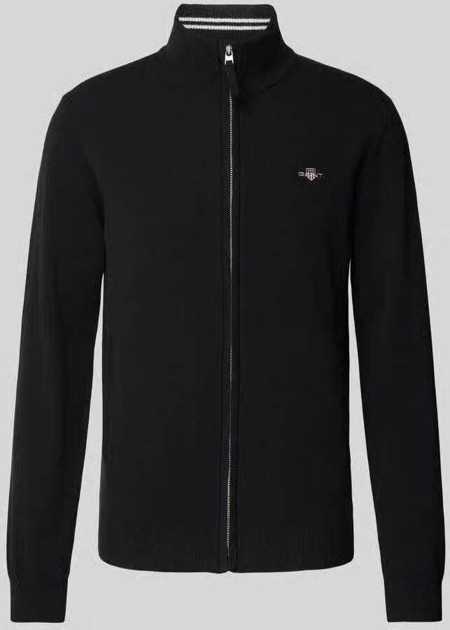 Gant Trui Superfijne lamswollen cardigan met rits - Foto 2