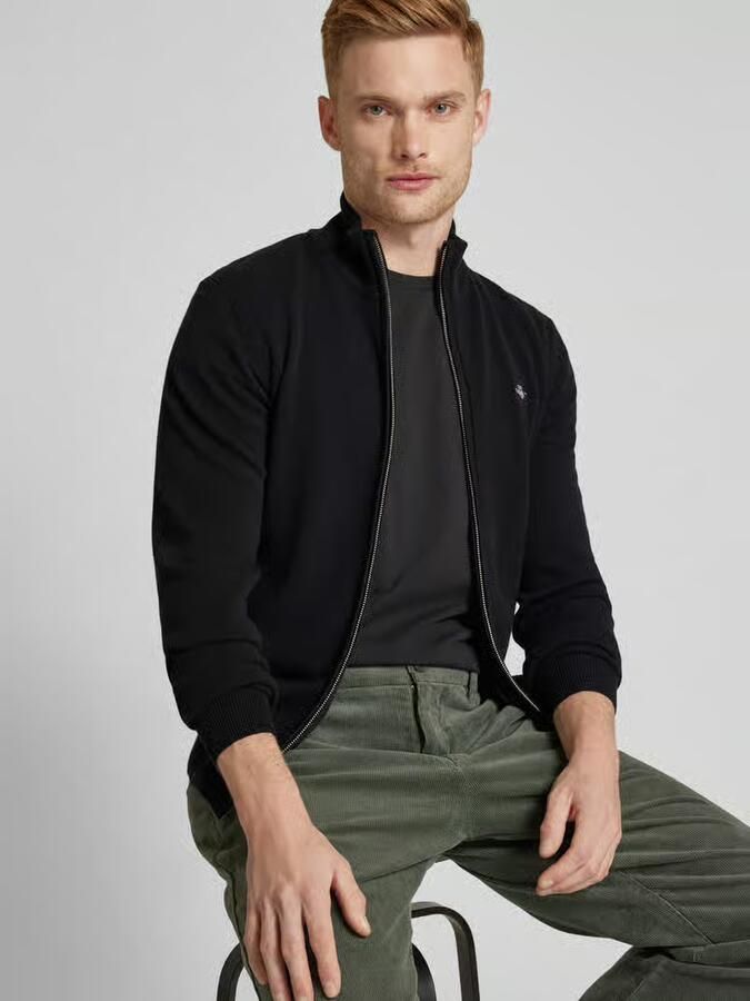 Gant Trui Superfijne lamswollen cardigan met rits