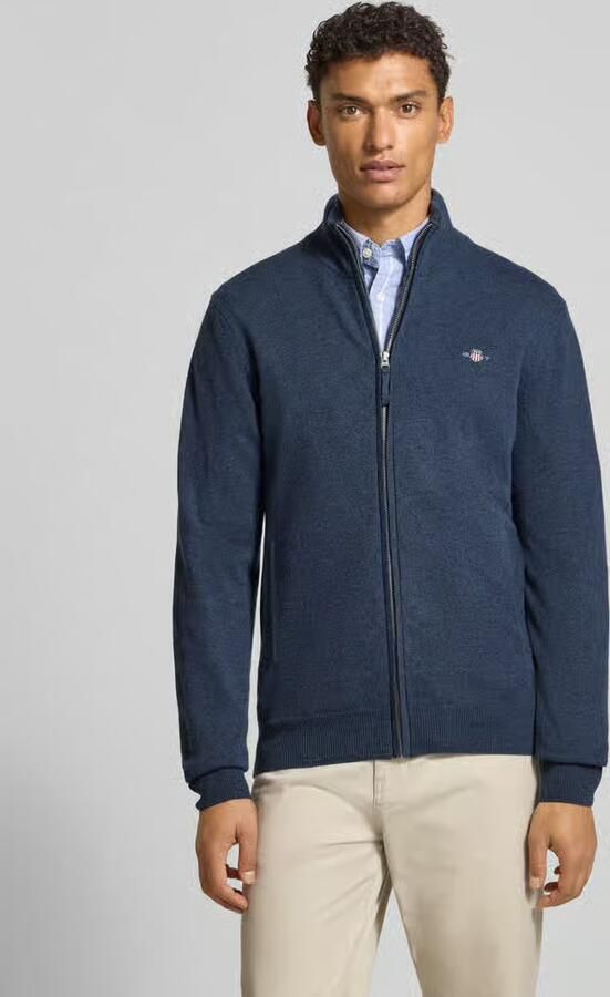 Gant Gebreid jack met ritssluiting van lamswol - Foto 3