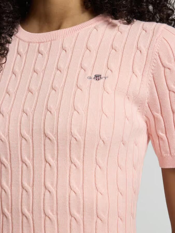 Gant Gebreid shirt met Kabelpatroon en Labelstitching - Foto 2