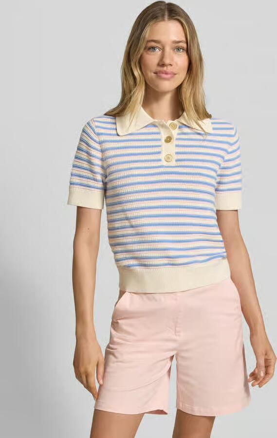 Gant Relaxed fit blouse met verborgen knoopsluiting en 3 4-mouw - Foto 18