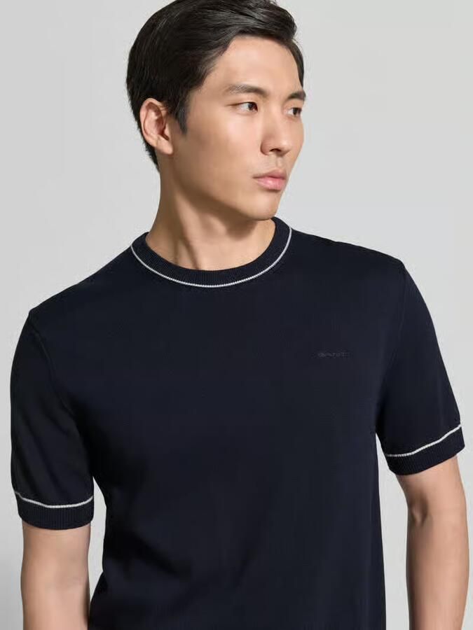 Gant gebreid shirt met ronde hals