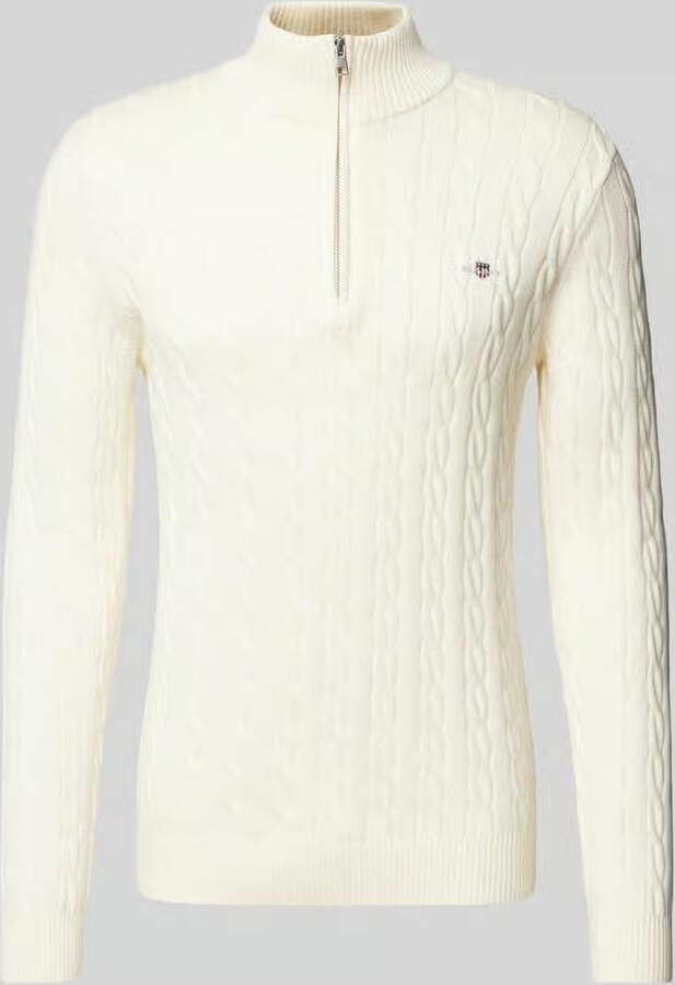 Gant Slim fit SCHIPPERSTRUI met ribboorden - Foto 4