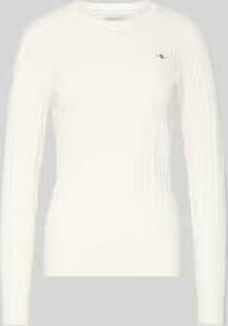 Gant Gebreide trui Stretch Cotton Cable C-Neck met logoborduursel op borsthoogte - Foto 7