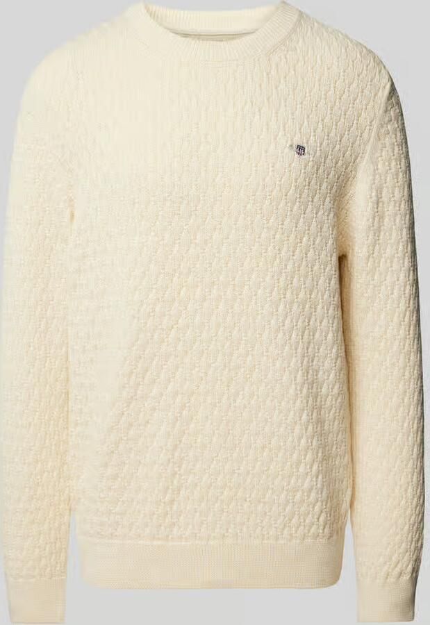 Gant Gebreide pullover met labelstitching