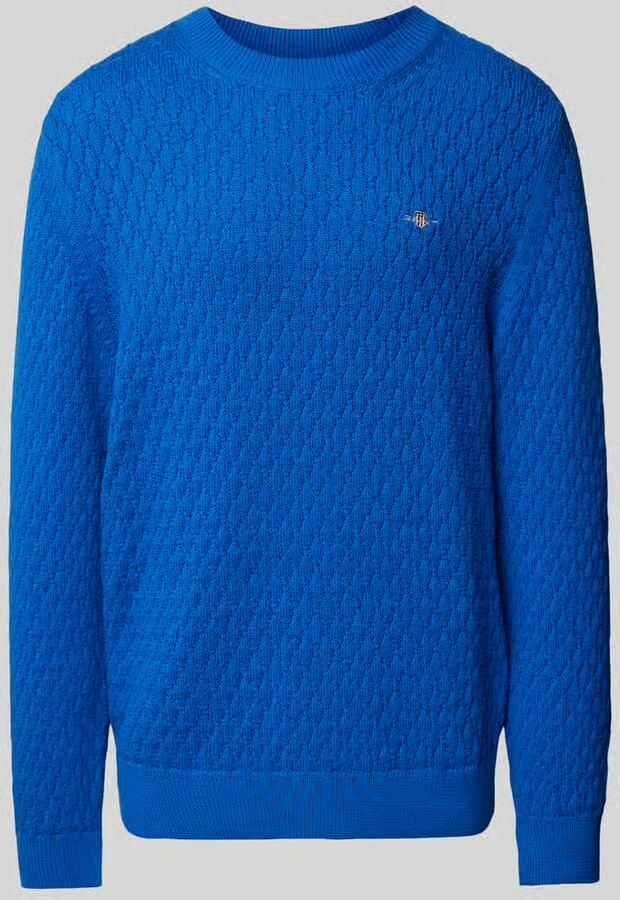 Gant Gebreide pullover met labelstitching