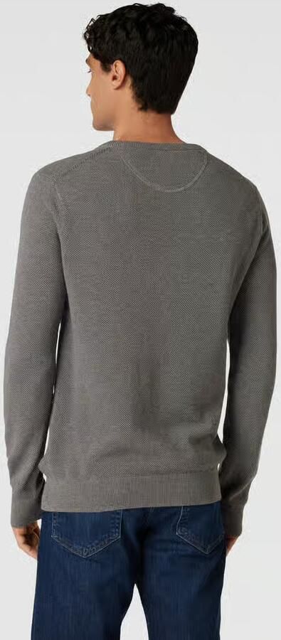 Gant Trui met ronde hals COTTON PIQUE C-NECK met logoborduursel op borsthoogte