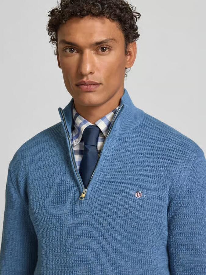Gant Gebreide pullover met opstaande kraag - Foto 2