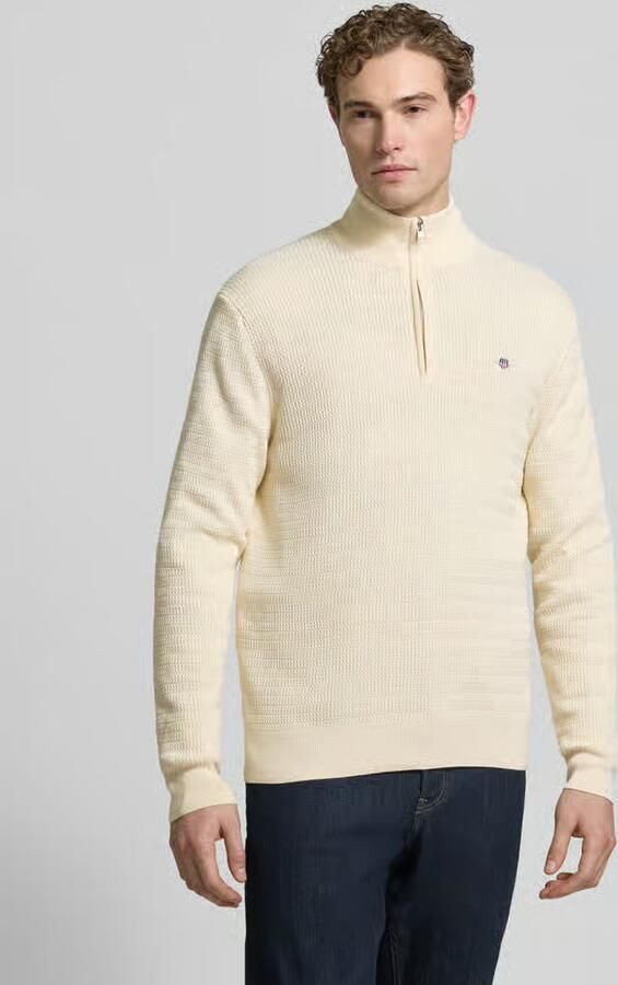 Gant Gebreide pullover met opstaande kraag en ritssluiting - Foto 14