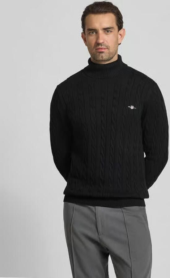 Gant Gebreide pullover met ribboorden - Foto 2