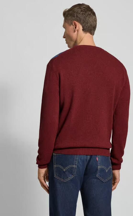 Gant gebreide pullover met ronde hals