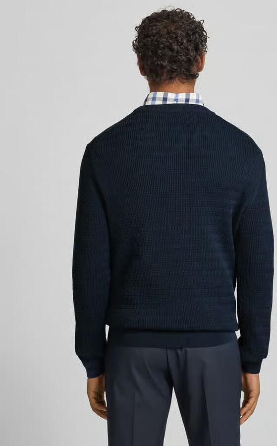 Gant Gebreide pullover met structuurpatroon en labelstitching - Foto 4