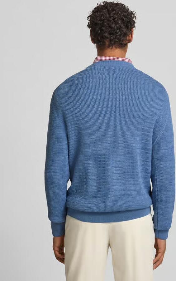 Gant Gebreide pullover met structuurpatroon en labelstitching