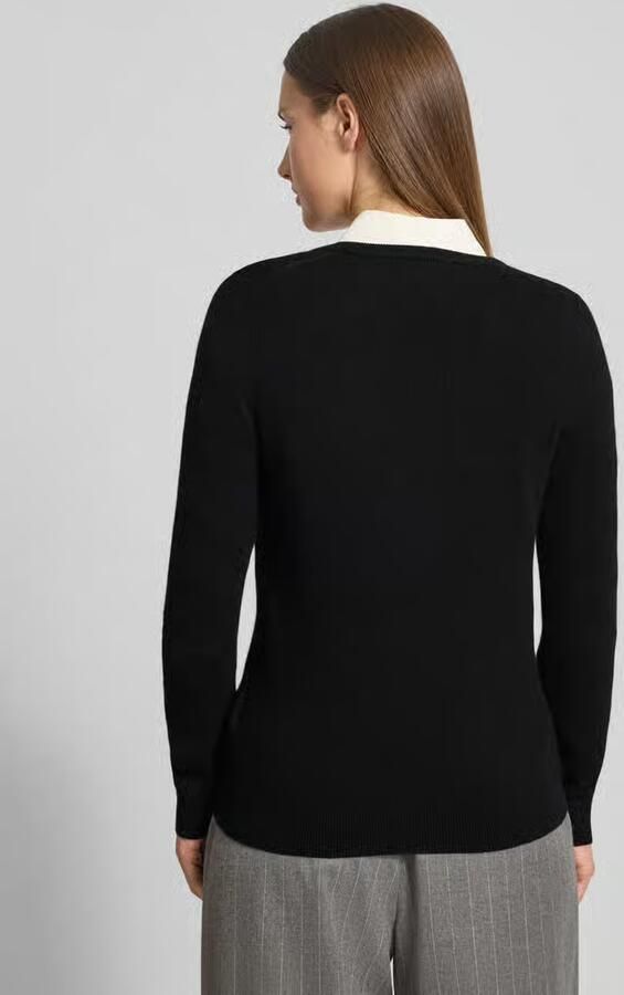 Gant Gebreide pullover van lamswolmix met V-hals