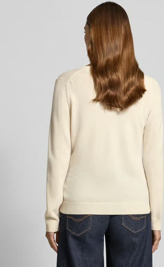 Gant Gebreide pullover van lamswolmix met V-hals