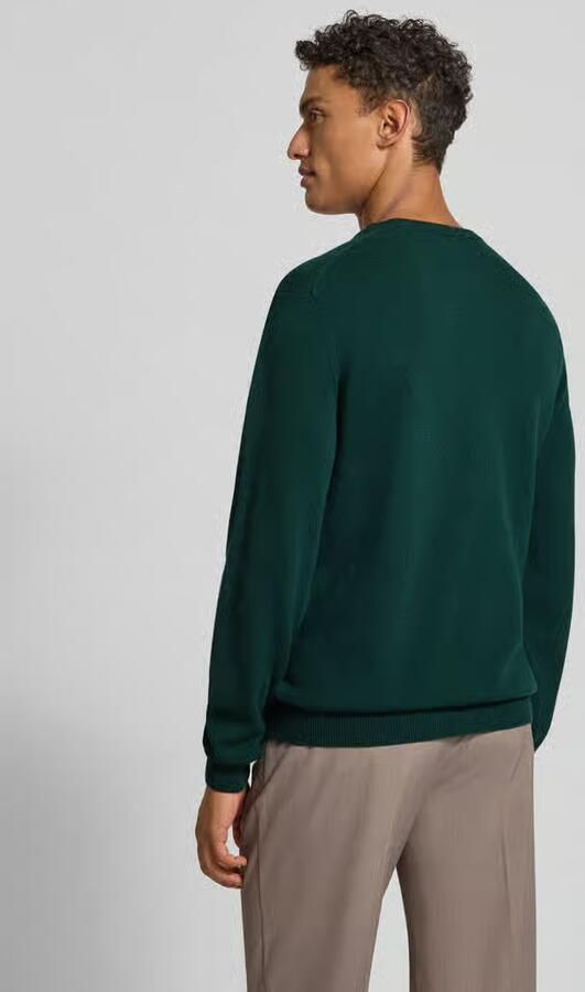 Gant Gebreide pullover van zuivere lamswol met ribboorden
