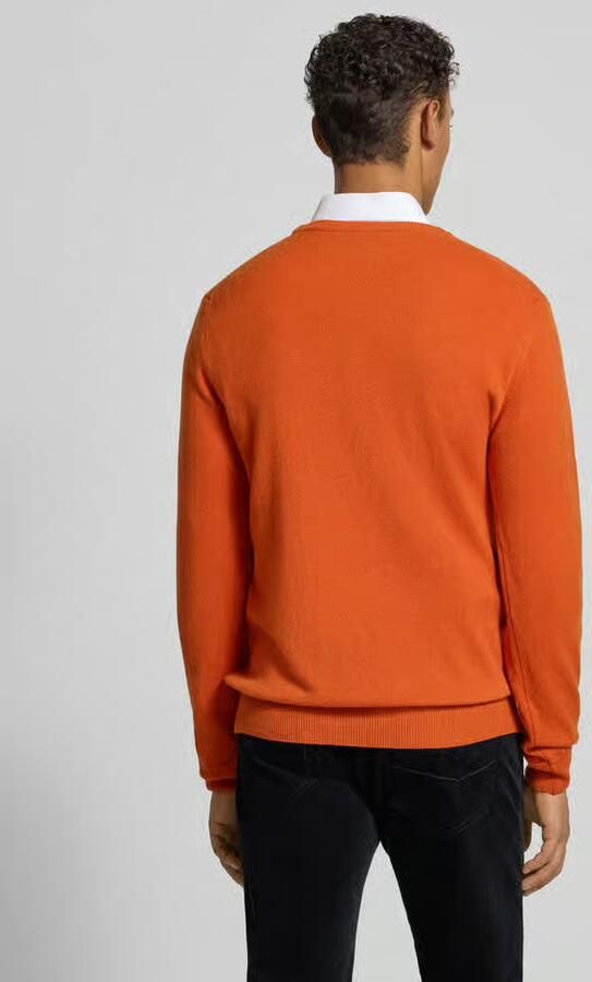 Gant Gebreide pullover van zuivere lamswol met ribboorden