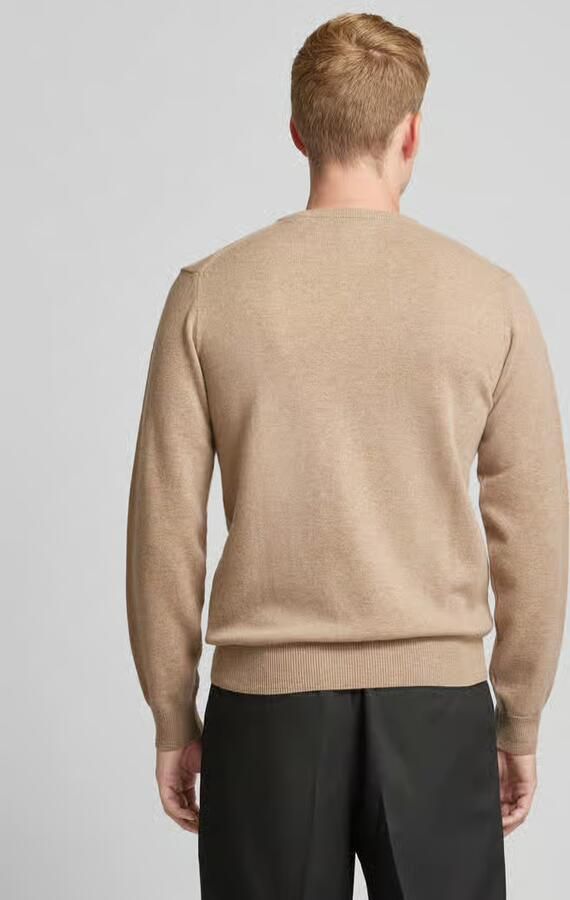 Gant Gebreide pullover van zuivere lamswol met ribboorden - Foto 4