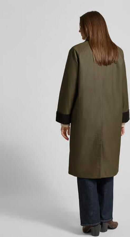Gant Gewaxte functionele mantel met knoopsluiting