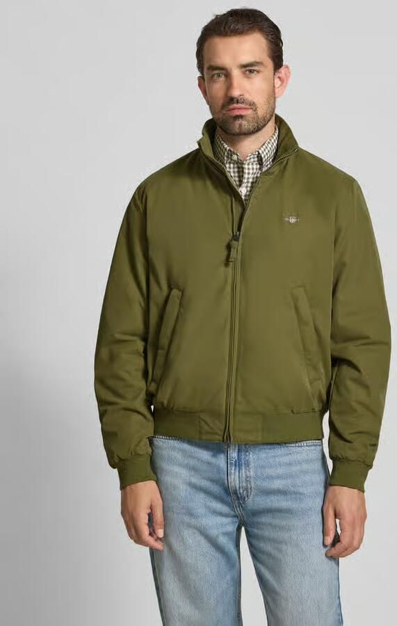 Gant Jack met opstaande kraag en labelstitching - Foto 2