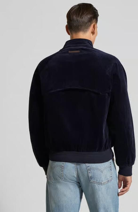 Gant Jack van corduroy met opstaande kraag en labelstitching