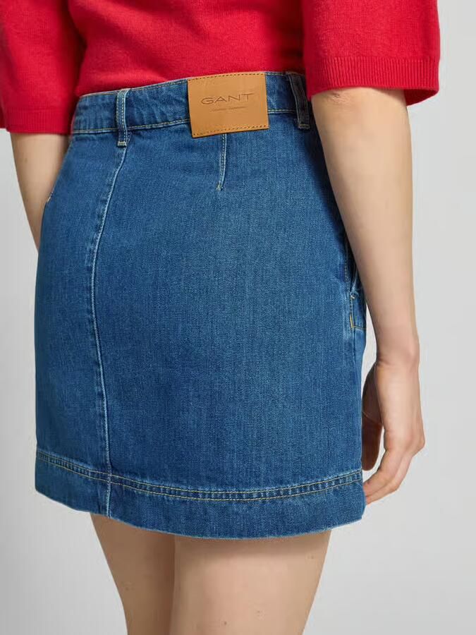 Gant jeansrok van katoen met knopen