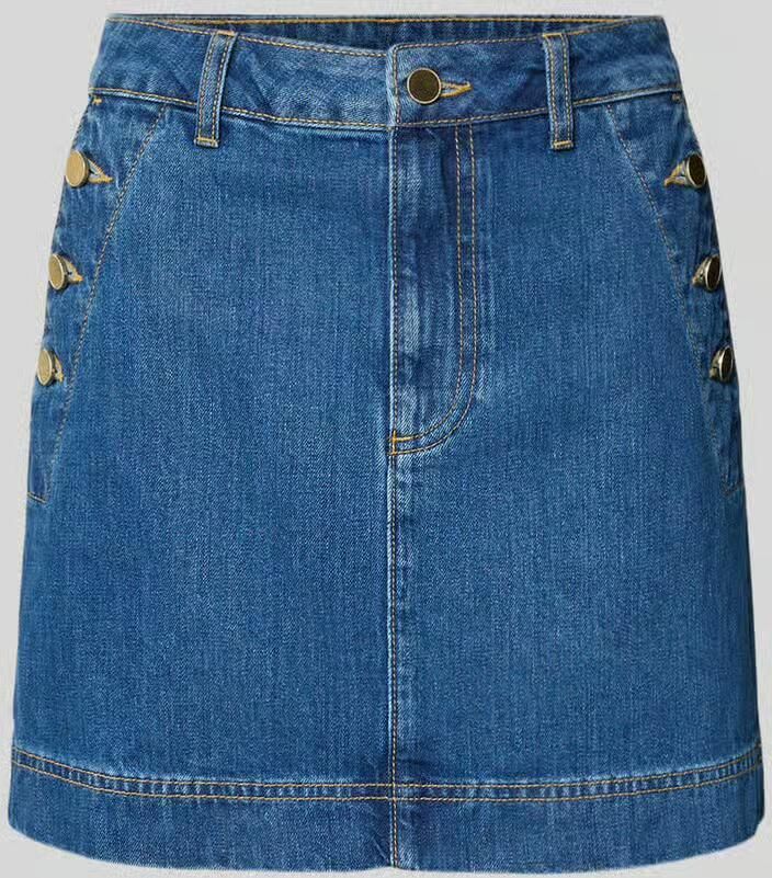 Gant jeansrok van katoen met knopen - Foto 2