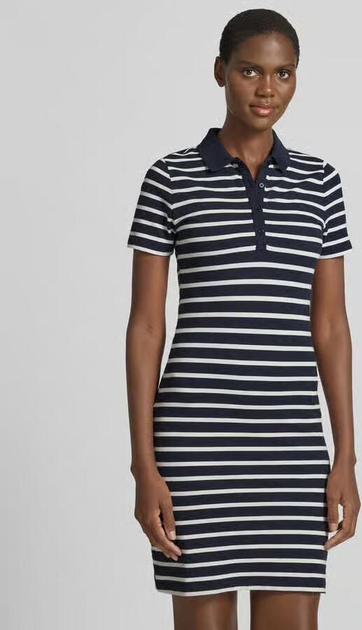 Gant Knie-lang polojurk met korte knoopsluiting - Foto 3