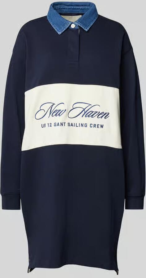 Gant Jeansblouse met gestikt logo en sportmanchetten - Foto 4