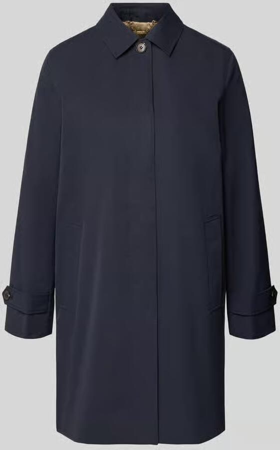 Gant Lange jas met blinde knoopsluiting en mouwtrensjes
