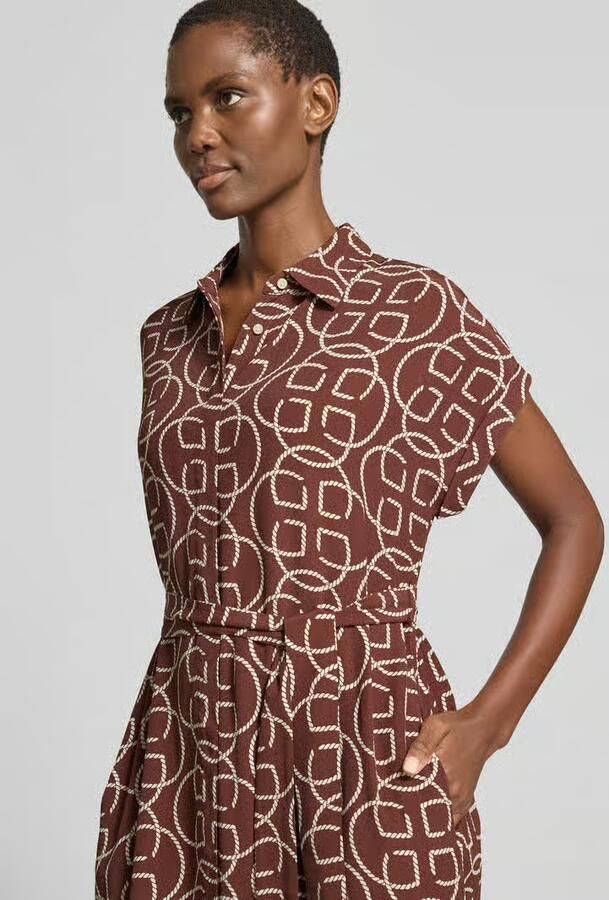 Gant Midijurk van viscose met ceintuur