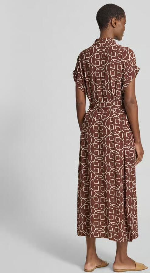 Gant Midijurk van viscose met ceintuur - Foto 2