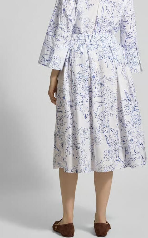 Gant regular fit blouse van mix van katoen en linnen met opstaande kraag
