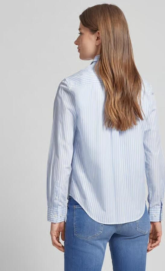 Gant Overhemdblouse REG POPLIN STRIPED SHIRT met een klein geborduurd logo op de borst - Foto 16