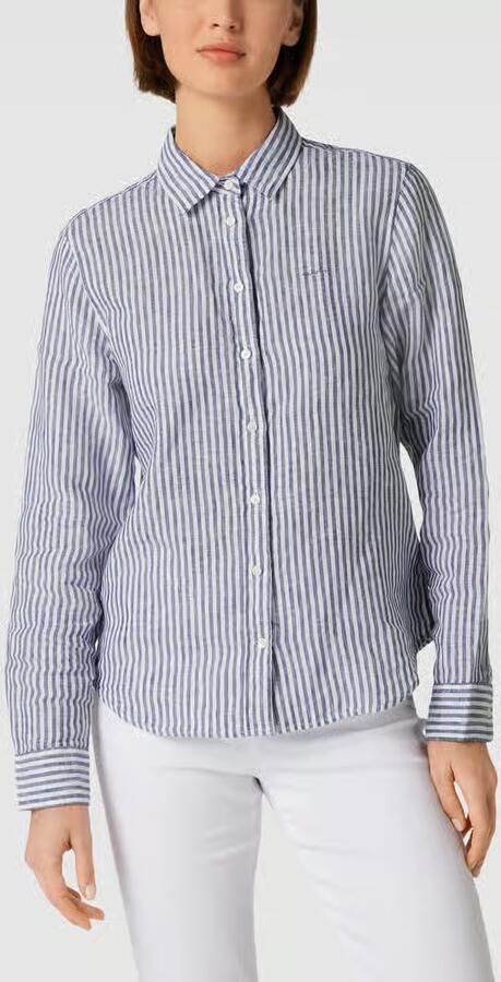 Gant Overhemdblouse van puur linnen met streepmotief - Foto 2