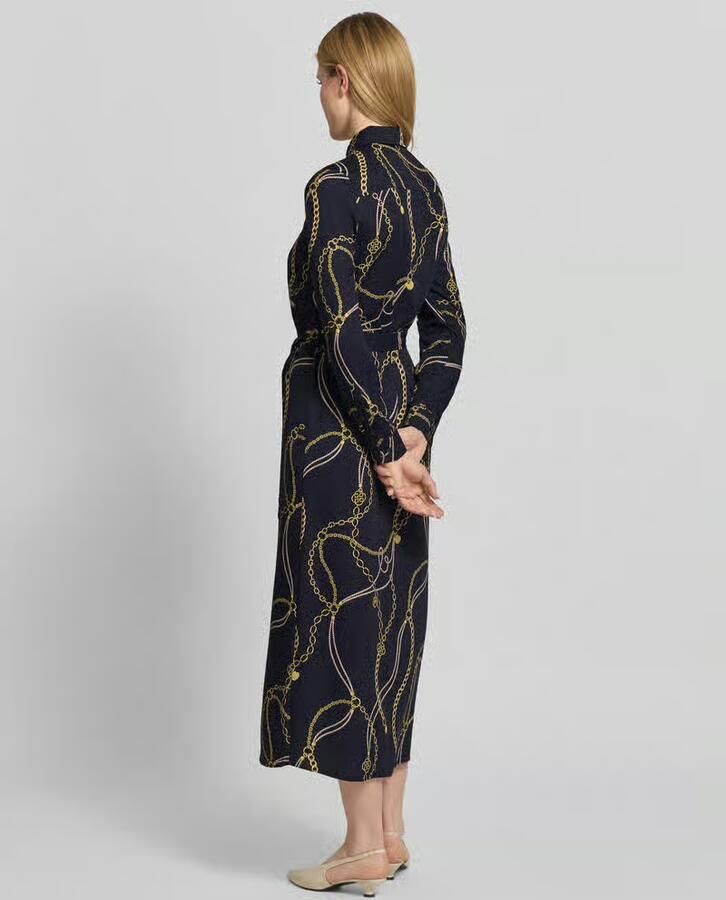 Gant Overhemdjurk van viscose met strikceintuur