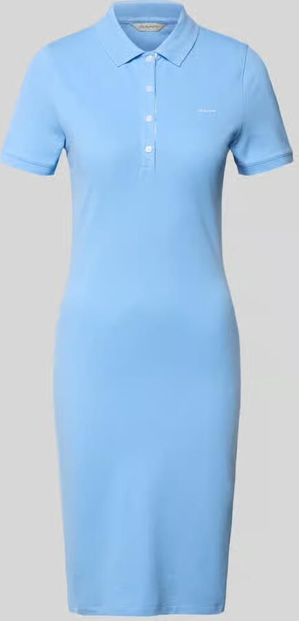 Gant Polojurk tot op de knie met labelstitching - Foto 17