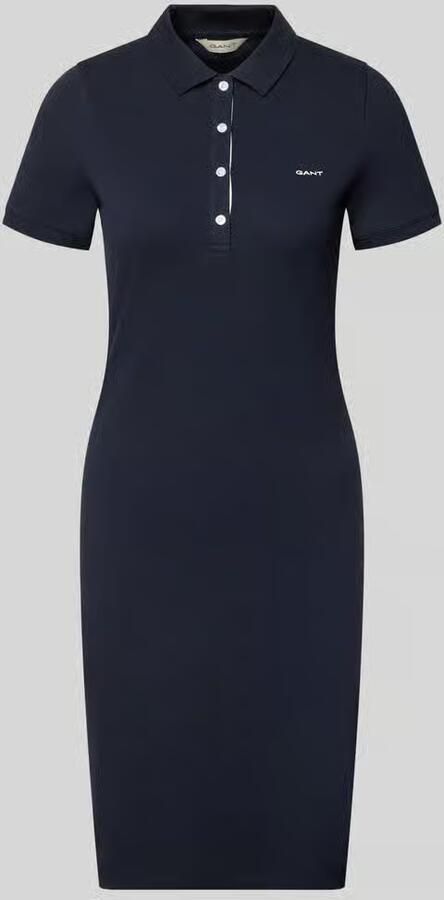 Gant regular fit blouse van mix van katoen en linnen met opstaande kraag - Foto 20